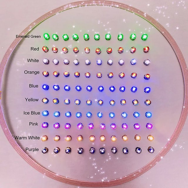 5 Stück Kabellose Stromversorgung für LED-Lampen zur Induktionsaufladung in Rot und Multicolour für DIY Dekorative Beleuchtung und Spielzeugmodelle (3/4/5mm) - Bild 1