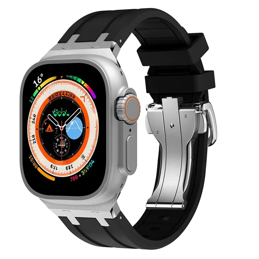 CAOWTAN Uhrenarmband Silikon, Schwarz, Herren - Bild 3