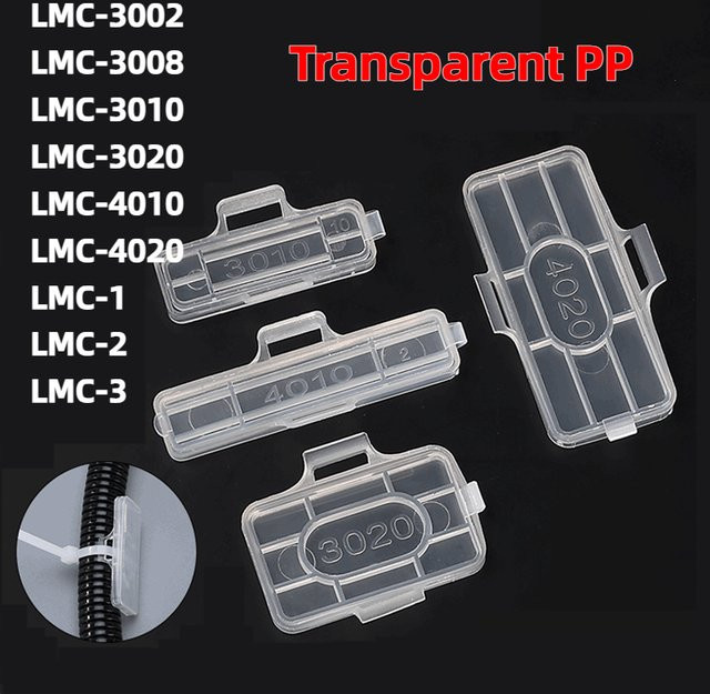 LMC 3002-4020 Wasserdichte Kabelkennzeichnungsboxen in Transparent für professionelle Kabelmarkierungen und Faserorganisatoren - Bild 1