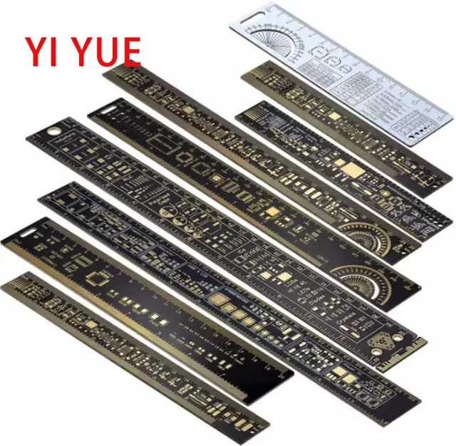Glaube PCB Engineering Lineal aus Kunststoff in Schwarz, Breite: 15 cm - Bild 1