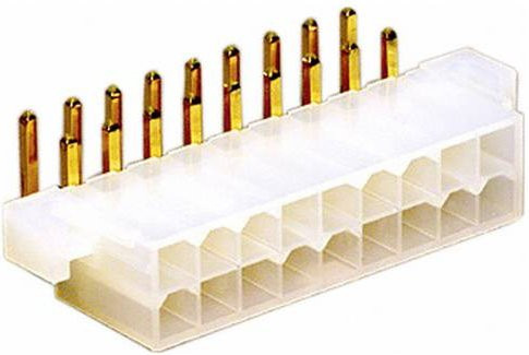 Molex Einbau-Buchsenleiste in Weiß mit 18 Polen und Goldkontakten - Bild 1