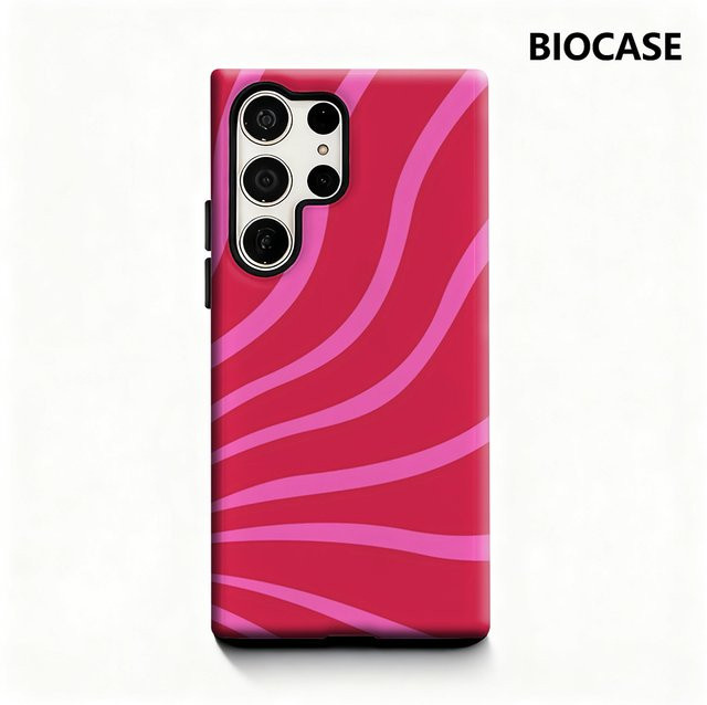 Pink Rays Handyhülle für Samsung Galaxy S25 Ultra, S24 und S23 Ultra Plus mit glänzender doppellagiger Rückseite in Pink - Bild 1