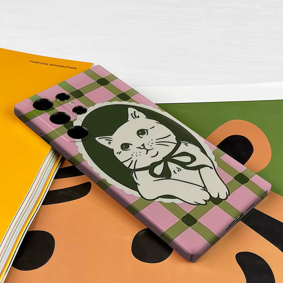Aurbe Handyhülle mit Gingham-Muster und Schleife für Samsung Galaxy S26 S25 S24 S23 Ultra Plus, Schutzhülle in Multicolour - Bild 3