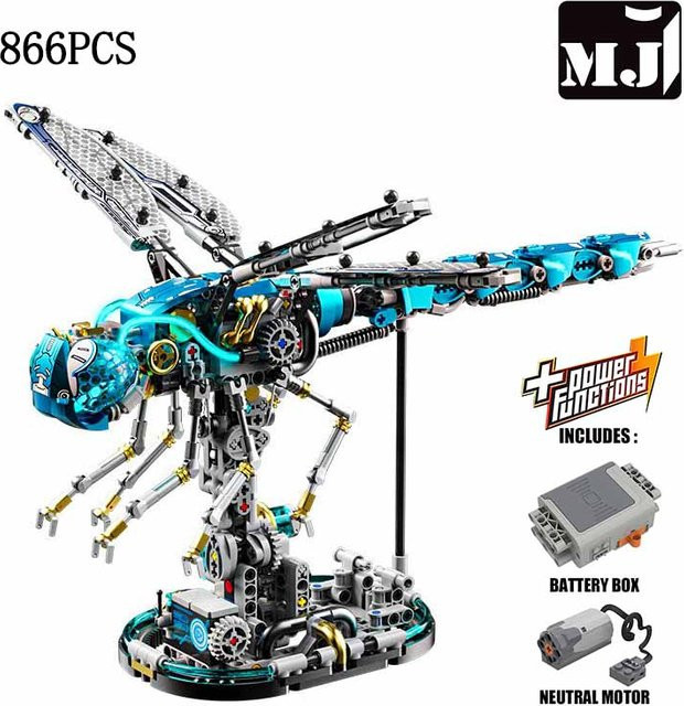 MJ BLOCK Libellen-Bausteine, mechanisches Modell, 866 Teile - Bild 1