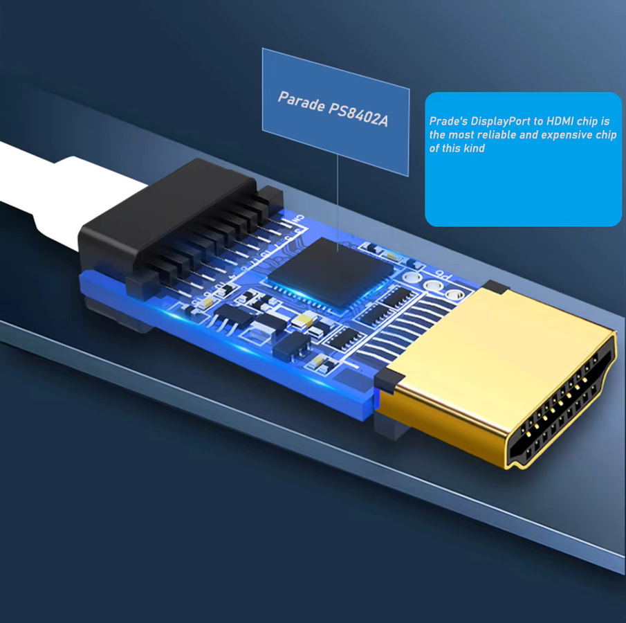 HDmatters Mini DisplayPort auf HDMI 4K Adapterkabel Thunderbolt auf HDMI für Mac, Länge: 1,8 m - Bild 4