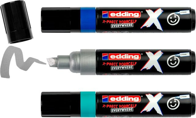 edding 6900 X Multimarker 3er-Set Permanent-Marker mit Keilspitze in Multicolor - Bild 1