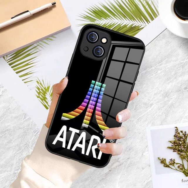 Potdemiel Atari Handyhülle mit Glasabdeckung für iPhone in Schwarz - Bild 1