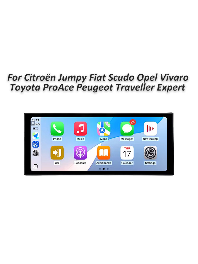KJ-NAVI Android 16 Auto-Videoplayer mit GPS, 4G und Bluetooth in Schwarz für Citroën Jumpy, Fiat Scudo, Opel Vivaro, Toyota ProAce, Peugeot Traveller und Expert - Bild 6