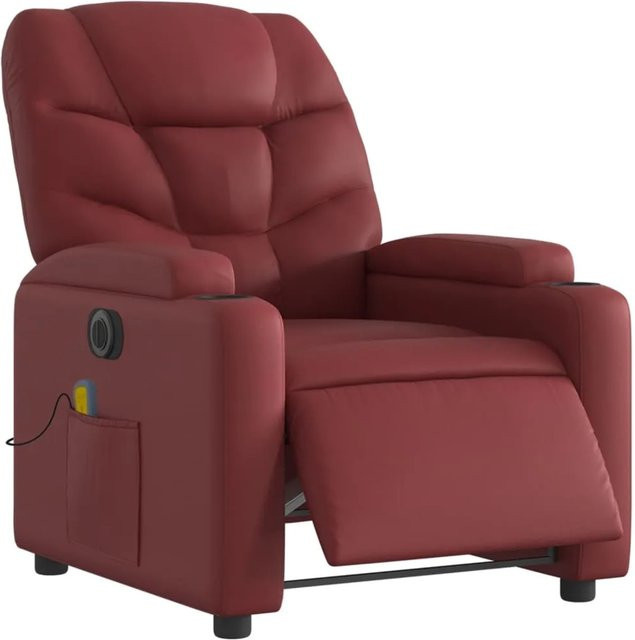 vidaXL Massagesessel Elektrisch Modell 5 in Rot mit Kunstleder und Armlehnen - Bild 1