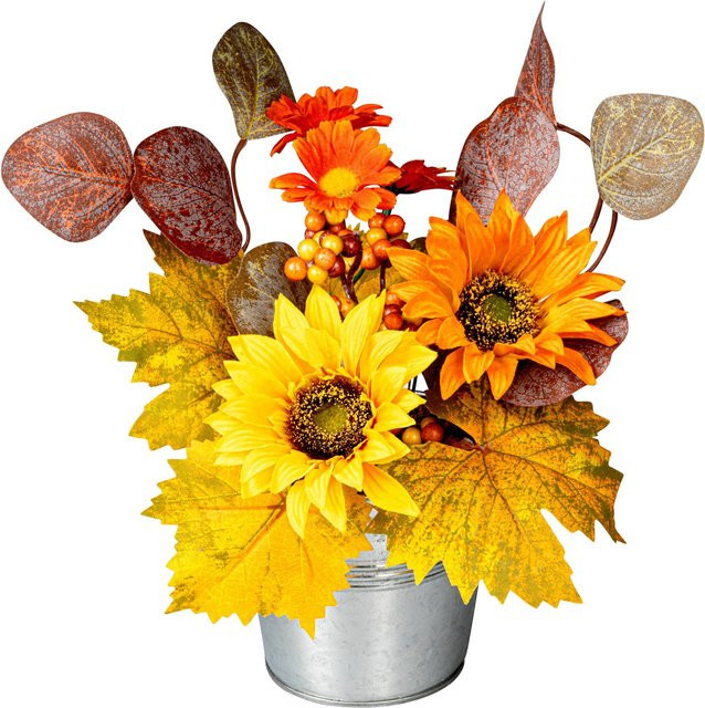 Herbsttraum Tischgesteck von viva domo in Orange und Multicolour im rustikalen Design - Bild 1
