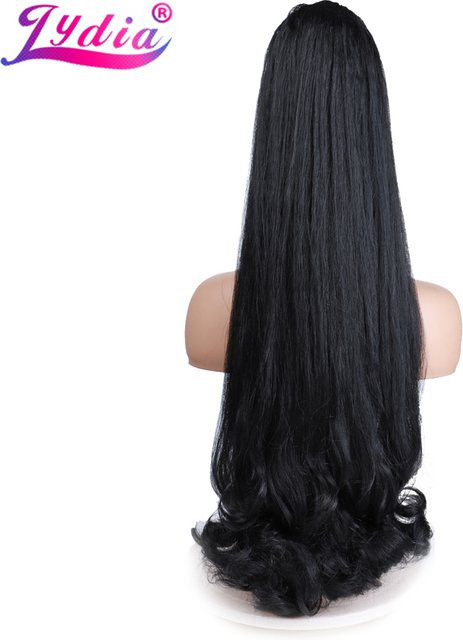 Lydia Tail Warping Haarteil, Kinky Straight, 30 Zoll, Schwarz - Bild 1