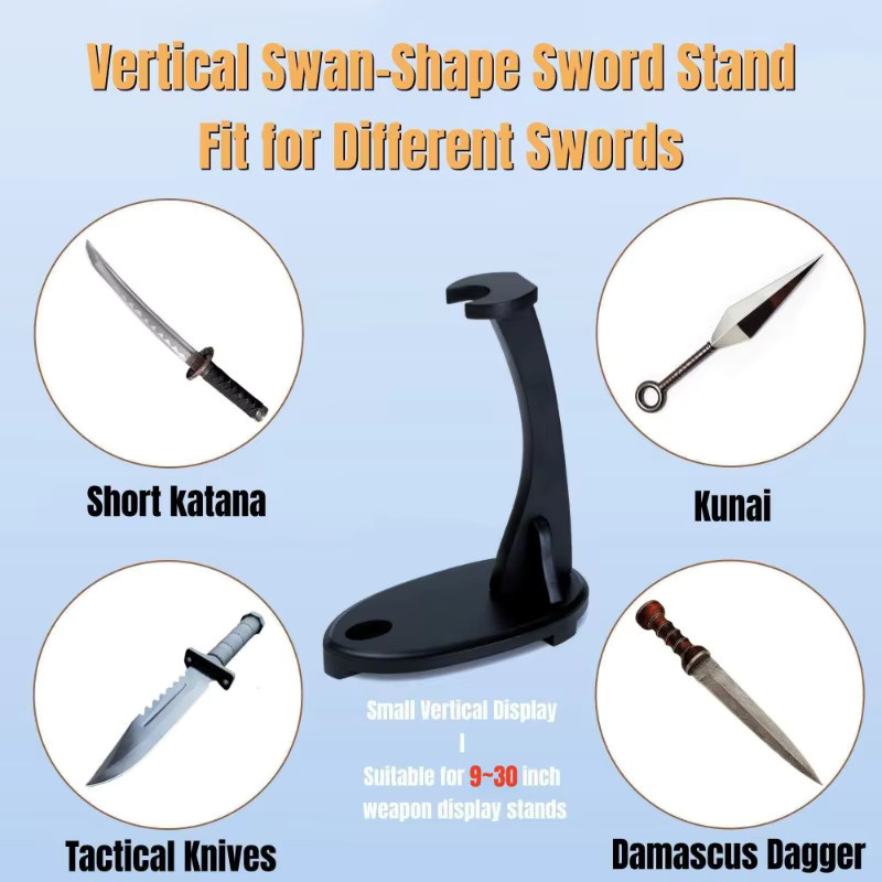 Vertikaler Schwertständer für Katana und Samurai-Säbel von Bandai als japanische Ausstellungsständer-Dekoration - Bild 3