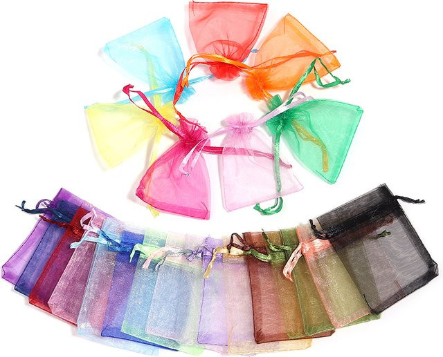 10 Stück Organza Beutel transparent für Schmuck und Geschenke bei Hochzeiten oder Partys - Bild 1