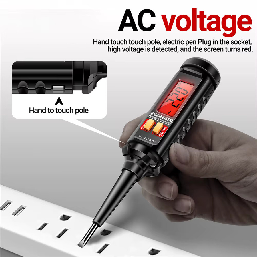 ANENG B15 Multifunktionaler Schaltungserkennungsstift mit Ton- und Lichtalarm, AC 25-250V, 3,5 mm, Grün/Schwarz - Bild 2