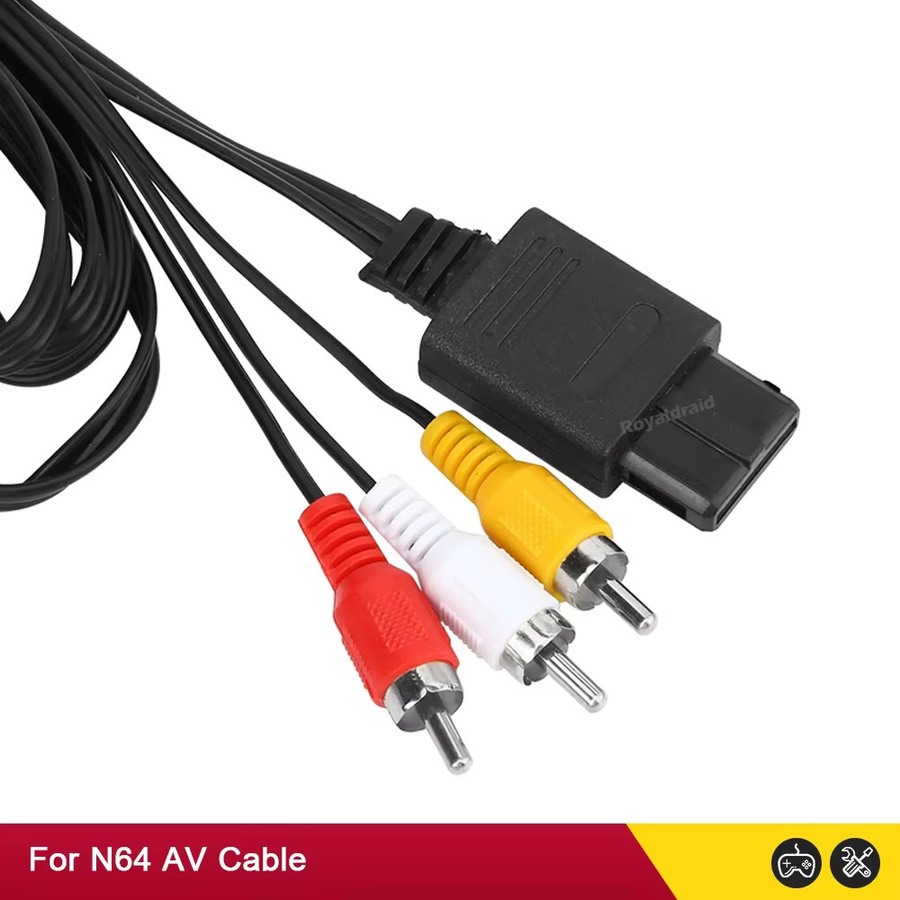 HeroAngel 10er Set Retro Composite-Video-AV-Kabel, 1,8 m lang, kompatibel mit N64, GameCube, SNES und SFC Spielkonsolen - Bild 3