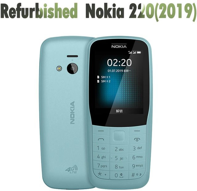 Generalüberholtes Nokia 220 4G Dual-SIM Mobiltelefon in Blau - Bild 1