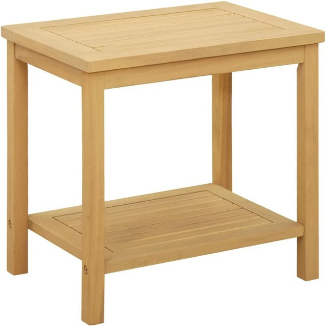 vidaXL Beistelltisch aus Massivholz Akazie in Braun, rustikaler Design, B/T/H: 50 x 35 x 45 cm - Bild 1