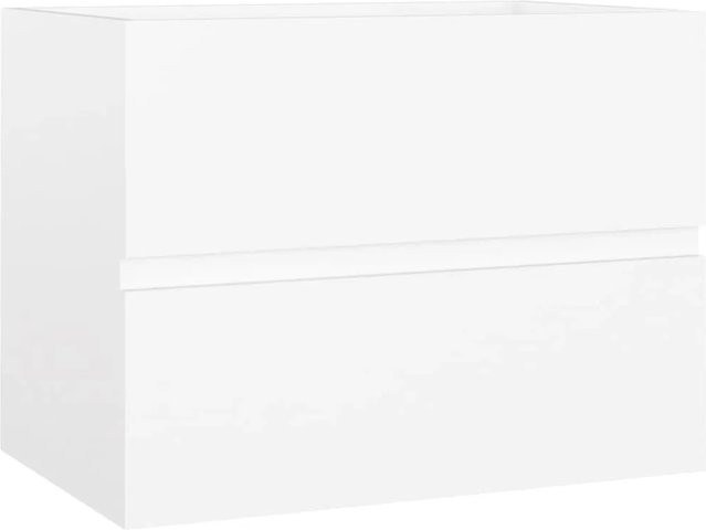 vidaXL Waschbeckenunterschrank Weiß aus Holzwerkstoff B/T/H: 60 x 38,5 x 45 cm - Bild 1