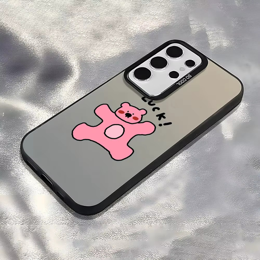 Luck Cat Handyhülle für Samsung Galaxy S25 S24 S23 S22 S21 Ultra Plus in Rosa, Schwarz und Lila mit mattem Laser-Effekt - Bild 3