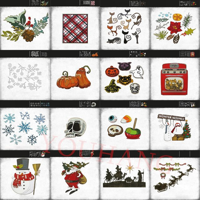 Metall Schneideform für Scrapbooking und DIY-Bastelarbeiten, bunte Schablone für Handarbeit und Dekoration - Bild 1