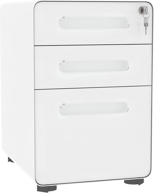 Rollcontainer Vinsetto weiß B/H/T: 39 x 59 x 48 cm - Bild 1