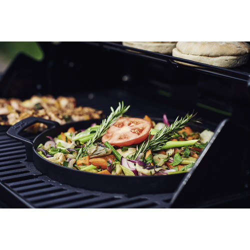 Enders Switch Grid Grilleinsatz aus emailliertem Gusseisen, schwarz, H x L x T: 5,5 x 39 x 30,5 cm - Bild 3