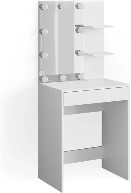 Vicco Schminktisch Isabelle Weiß mit LED-Beleuchtung, Breite: 60 cm, Tiefe: 40 cm, Höhe: 140 cm - Bild 2