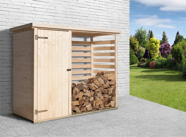 Weka Multifunktions-Gartenschrank aus Fichtenholz, unbehandelt, B/H: 240 x 193 cm - Bild 1