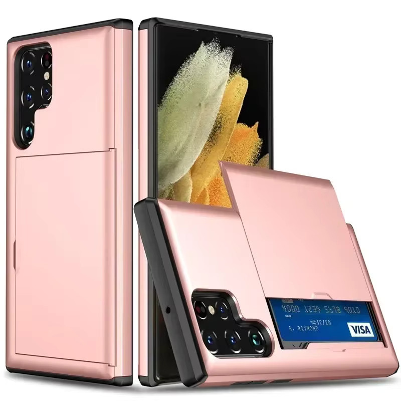 Stoßfeste Heavy Duty Handyhülle mit Kartenhalter für Samsung Galaxy S24 S23 FE S25 Edge Plus Ultra A55 A16 A36 A56 5G in Grün und Pink - Bild 6