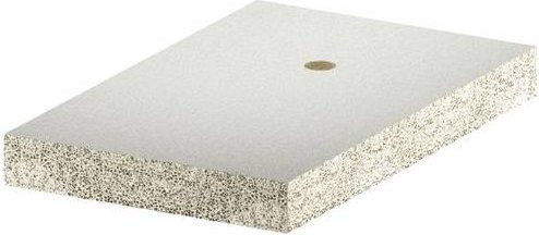 OBO Bettermann Brandschutzplatte gelocht GLB-PG2 aus Glasfaser-Leichtbeton, grau, B: 19,0 cm, H: 12,0 cm, T: 1,9 cm - Bild 1