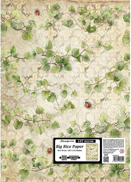 Stamperia Motiv-Strohseide All Around Ivy, Farbe: Multi, B: 50 cm, H: 70 cm - Bild 1