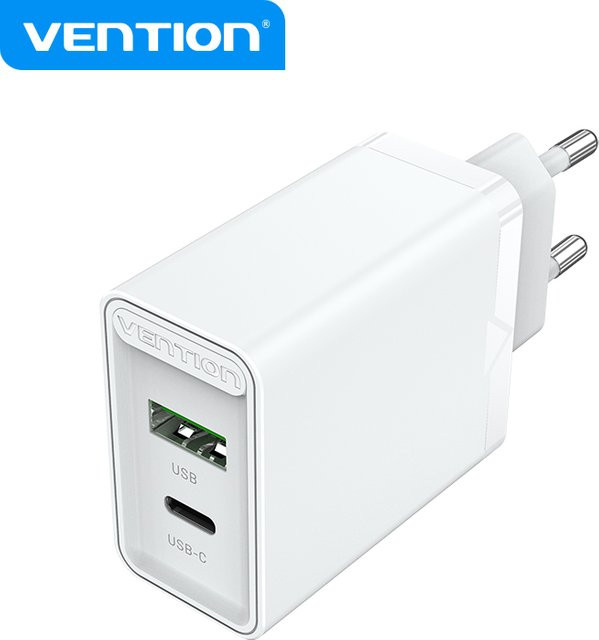 Vention 20 W Wandladegerät mit USB PD3.0 Schnellladung in Weiß - Bild 1