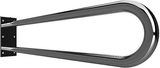Brillantbad BELP Stützgriff in U-Form aus Edelstahl poliert, Farbe Silber, B/T/H: 10,0 x 25,0 x 86,6 cm, 120 kg Traglast für Bad und WC - Bild 1