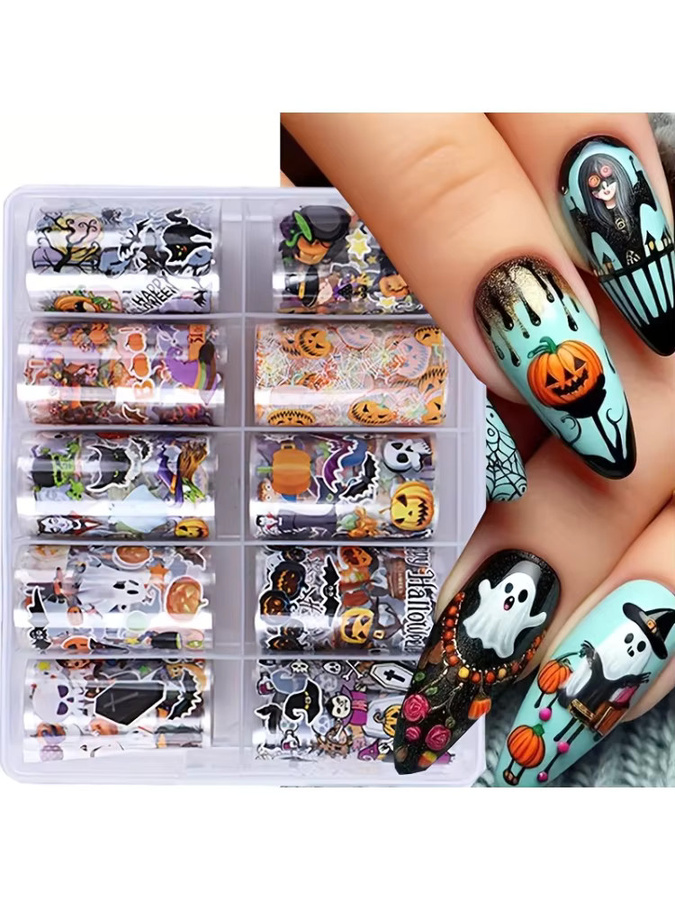 SWEET TREND Nagelfolien Cartoon-Halloween, 10 Rollen, Glänzend - Bild 5