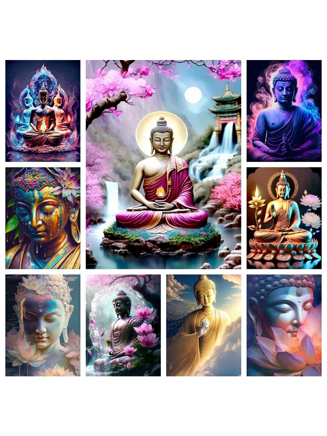 Potdemiel Digitales Malset Buddha DIY Handgefertigte Heimdekoration - Bild 2