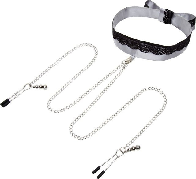 Fifty Shades of Grey Halsband mit Nippelklemmen, Unisex - Bild 1