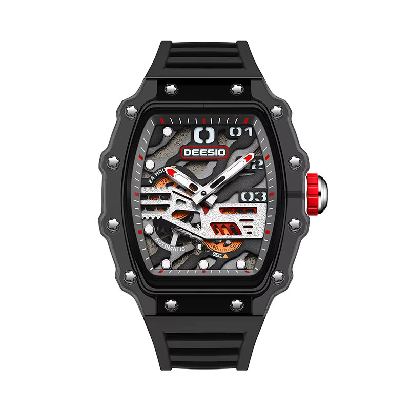 Deesio Armbanduhr, Automatik, Edelstahl, Tonneau, Datum, Herren - Bild 6