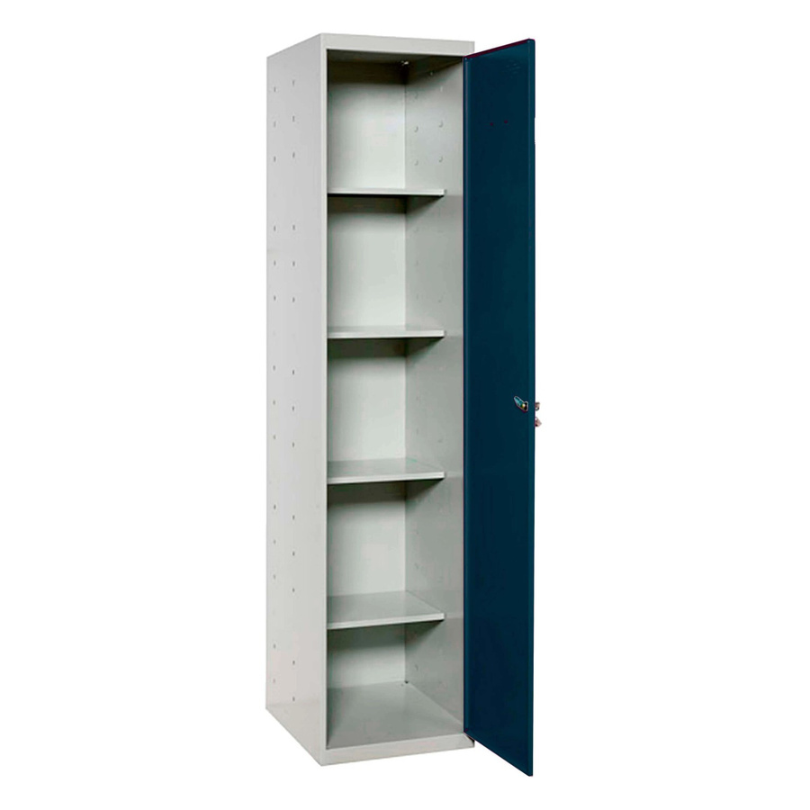 PROREGAL Putzmittelschrank AMEGO Metallschrank mit 4 Fachböden und Schloss, Farbe Anthrazit-Grau, H x B x T: 180 x 40 x 40 cm - Bild 2