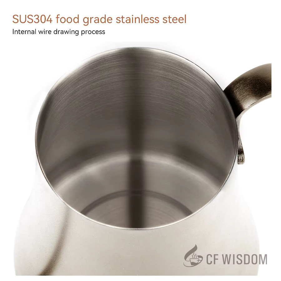 CF Wisdom Japanischer Wasserkocher mit Schwanenhals-Design in Weiß für präzises Aufgießen von Tee und Kaffee - Bild 4