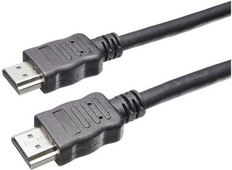 Bachmann HDMI TV und Monitor Verbindungskabel mit Ethernet/LAN in Schwarz, Länge: 5 m - Bild 1