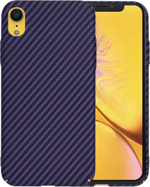 Techsuit Carbonite FiberShell Schutzhülle für Apple iPhone XR in Lila - Bild 1