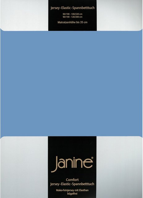 Janine Spannbetttuch Elastic Jersey aus Baumwolle in Blau - Bild 1