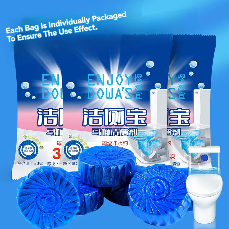 ENJOY DOWA'S Toilettenreinigungstabletten zur Entkalkung und Desodorierung, Blau, 3/6/12er-Pack - Bild 3