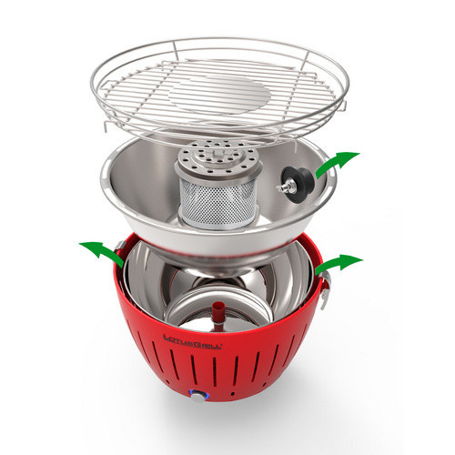 LotusGrill Reisehaube XL Deckel aus Edelstahl in Grau, Breite: 42 cm, Höhe: 29,5 cm - Bild 1