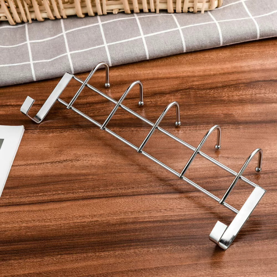 VIBRATITE Badezimmer Handtuchhalter mit 5 Haken in Silber zur Wandmontage - Bild 2