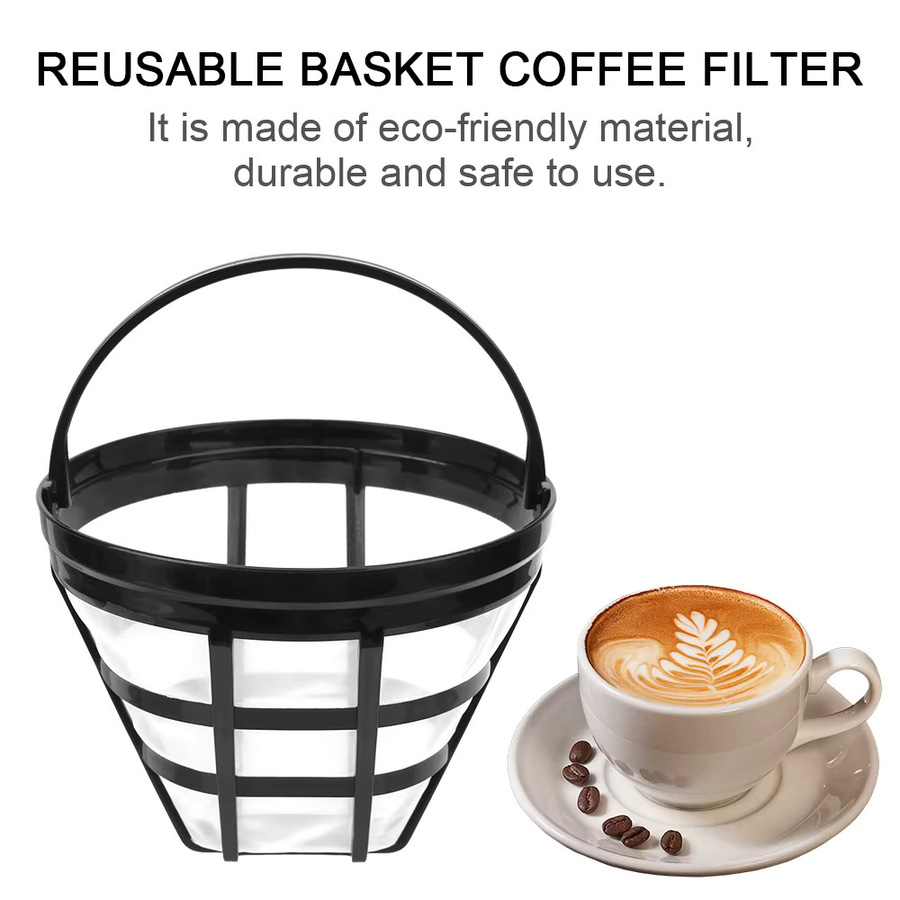 Wiederverwendbarer Kaffeefilter aus feinem Mesh-Sieb in Schwarz für Kaffeemaschinen - Bild 2