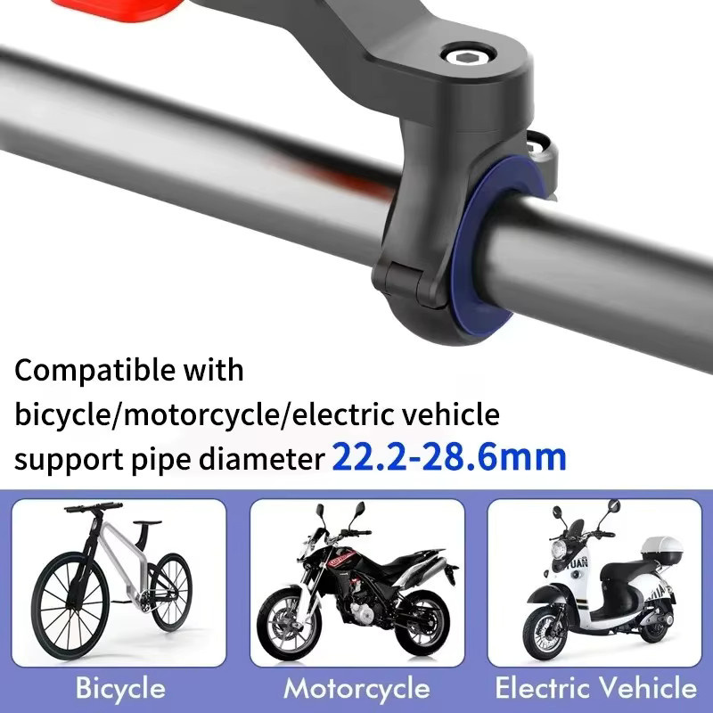 Stoßfester Fahrrad-Handyhalter für Xiaomi, iPhone und Samsung in Schwarz - Bild 4