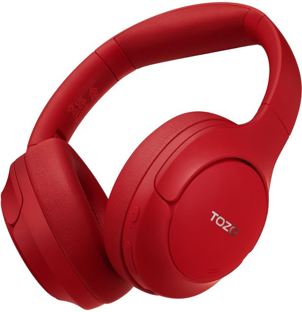 TOZO HT2 Kabellose Bluetooth Kopfhörer mit Geräuschunterdrückung und EQ in Rot - Bild 1