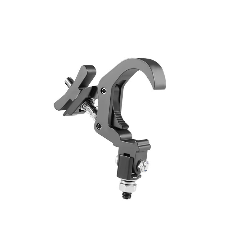 Faltbarer Haken aus Aluminiumlegierung in Schwarz für Bühnenlicht und Traversenhalterung mit 150kg Klemmschutz, passend für 40-60mm - Bild 2