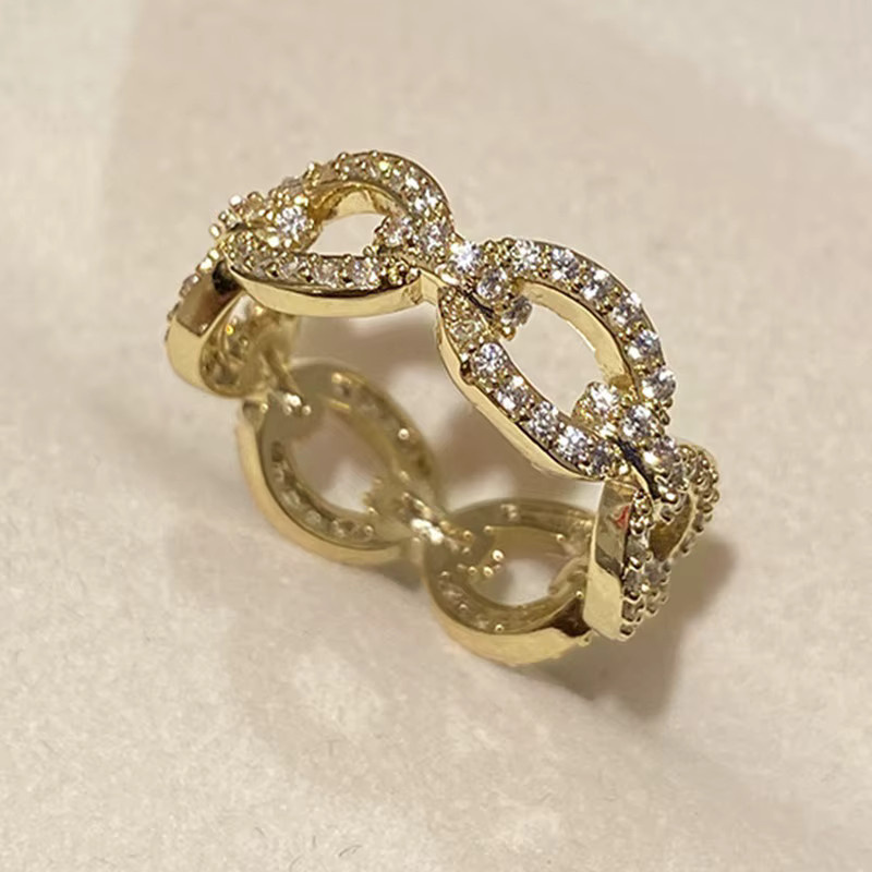 Huitan Fingerringe, Zirkonia, Gold, Damen - Bild 2